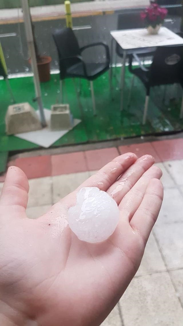 Granizada en Silleda (Pontevedra).