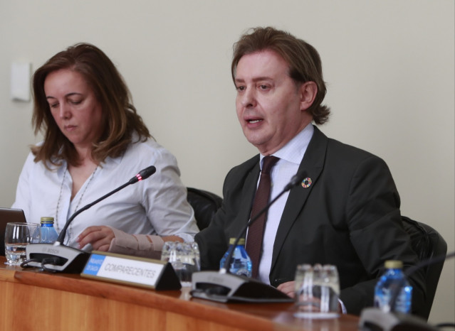 El director xeral de Relacións Exteriores e coa UE, Jesús Gamallo, en el >Parlamento.