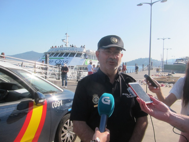 El inspector Pablo Pallarés durante la ruesa de prensa de este viernes