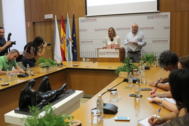 Rueda de prensa de la Diputaciòn de Pontevedra.