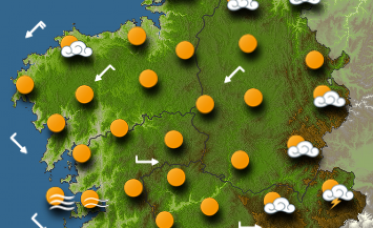 Predicciones meteorológicas para el lunes: nieblas matutinas, temperaturas en ascenso y chaparrones en Ourense