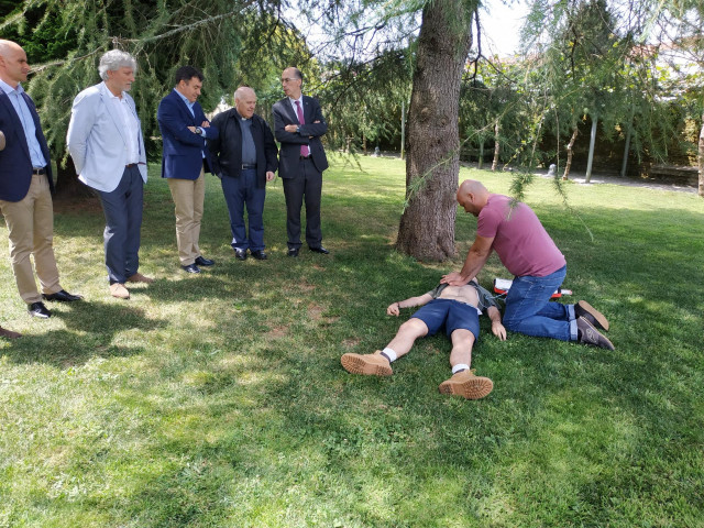 Recreación de un ataque cardiovascular.