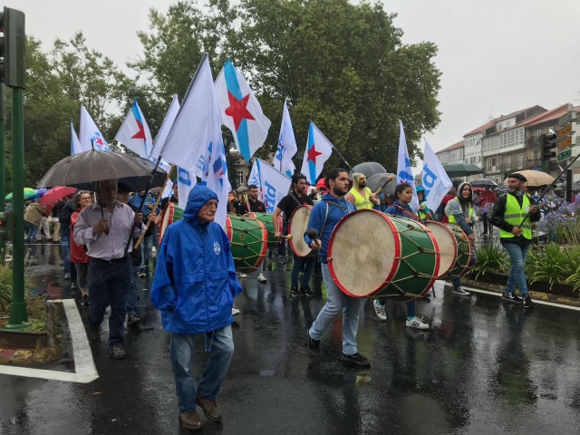 Salida de la Alameda compostelana de la manifestación del BNG por el 25 de julio