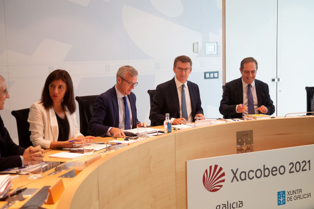 Alberto Núñez Feijóo preside la reunión del Consello de la Xunta.