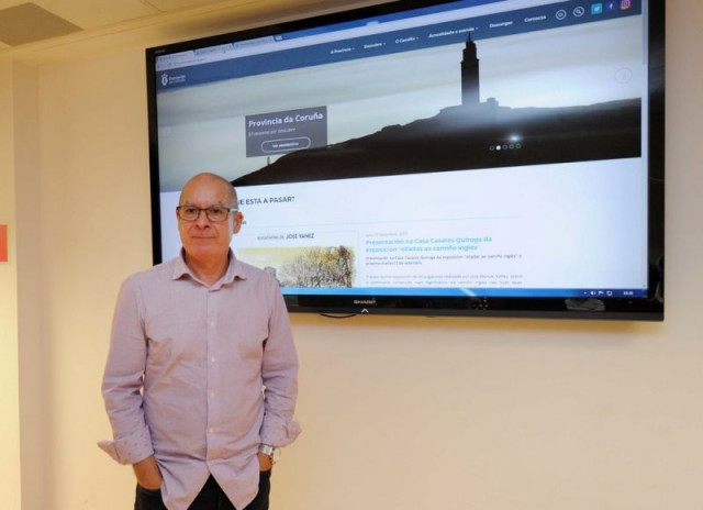 El vicepresidente de la Diputación de A Coruña, Xosé Regueira, en rueda de prensa.