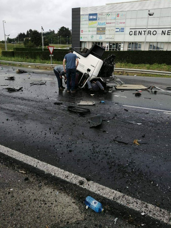 Camion accidente santiago