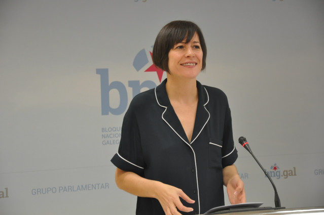 La portavoz nacional del BNG, Ana Pontón, en rueda de prensa.