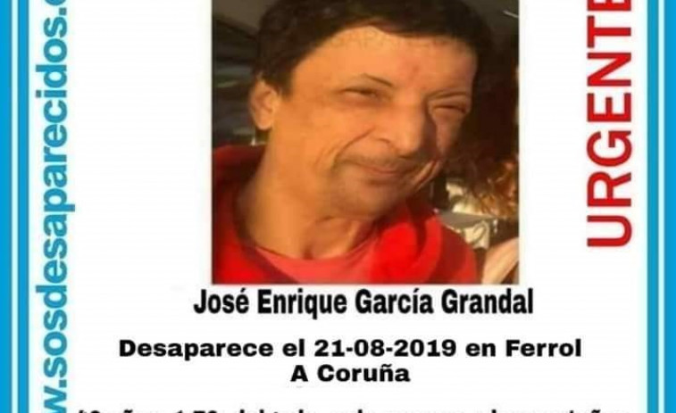 SOS Desaparecidos alerta la desaparición de un ferrolano de 46 años