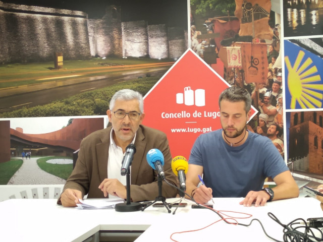 Rueda de prensa tras la junta de gobierno local en el Ayuntamiento de Lugo.