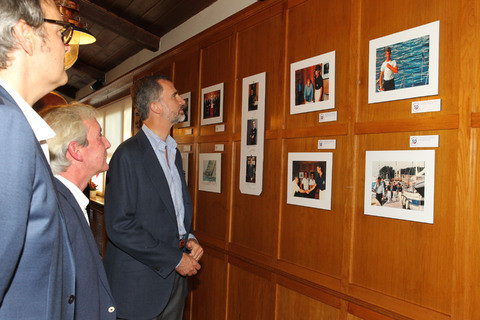 O Rei inaugura a exposición do 50 Aniversario do Monte Real Club de Iates, de Baiona(Pontevedra)
