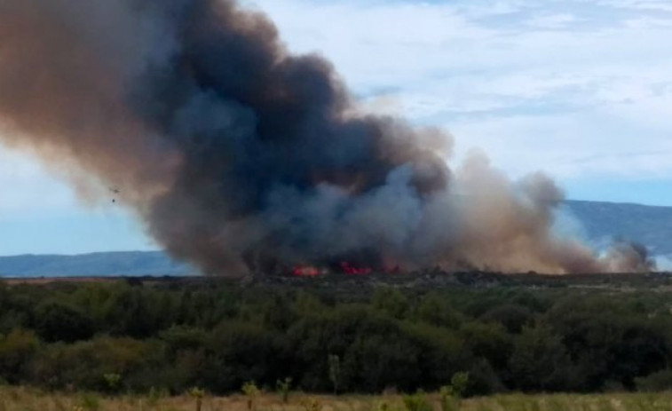 Controlado un incendio forestal de Oímbra (Ourense) tras quemar unas 30 hectáreas (vídeo)