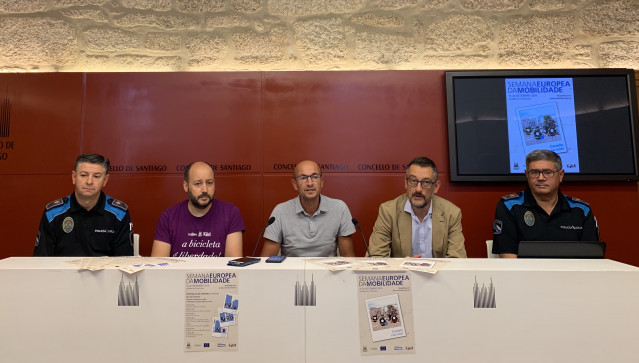 Presentación de la semana europea de la movilidad en Santiago de Compostela
