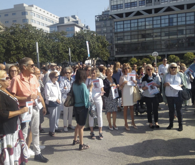 Concentración en A Coruña por la desaparición del joven en Ortigueira el pasado mes de julio