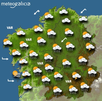Predicciones para el miércoles 18 de septiembre en Galicia.