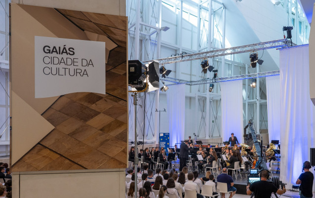 Banda de música en la Cidade da Cultura
