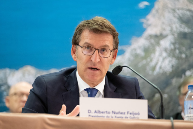 El presidente de la Xunta, Alberto Núñez Feijóo, en Conxemar 2019.