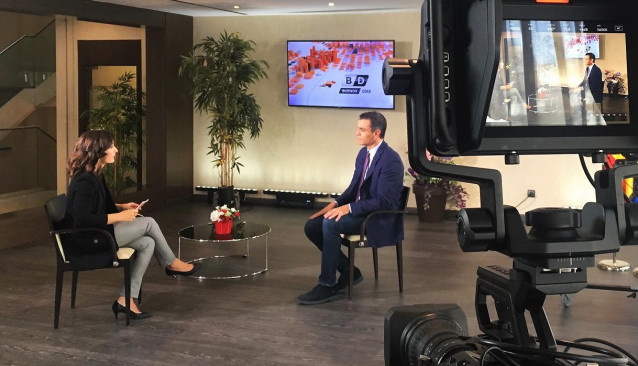 Pedro Sánchez, entrevistado en Aragón Televisión.
