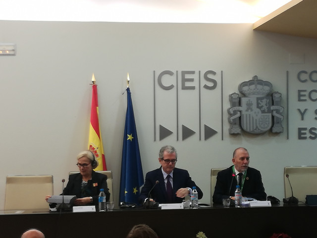 El presidente de Inditex, Pablo Isla, en el acto de celebración del X Aniversario del Acuerdo Mundial entre UNI Global Union- Inditex