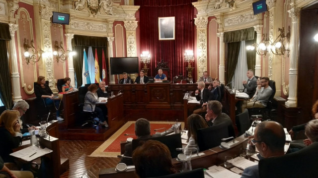 Pleno municipal en el Ayntamiento de Ourense el 4 de octubre.