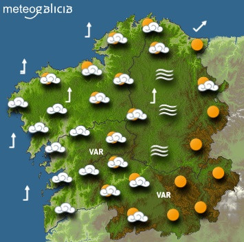 Predicciones para el sábado 5 de octubre en Galicia.