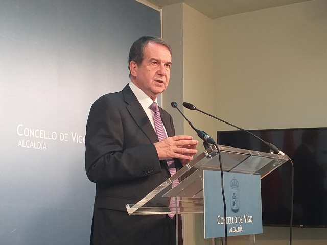 Abel Caballero, alcalde de Vigo, en rueda de prensa.