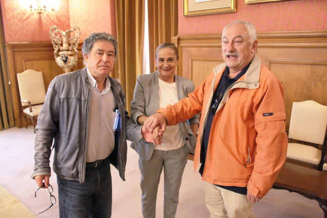 Reunión de la presidenta de la Diputación de Pontevedra, Carmela Silva, y el alcalde de Pontevedra, Miguel Anxo Fernández Lores.