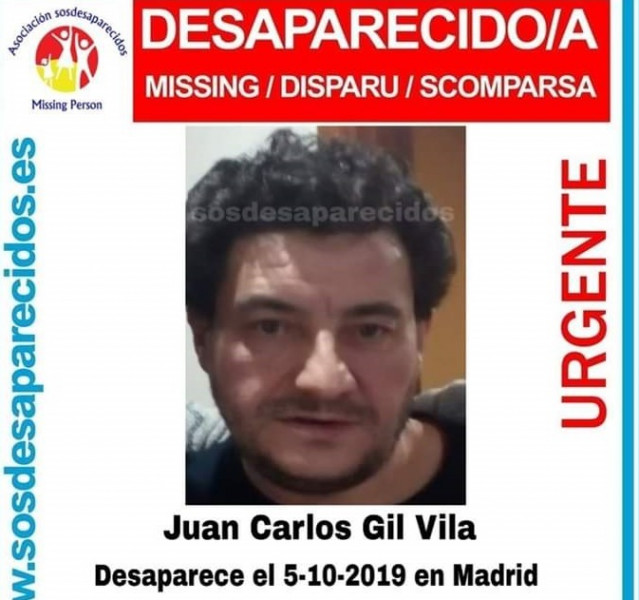 Juan Carlos Gil Vila, desaparecido en Madrid el 5 de octubre de 2019