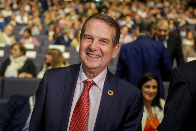 El alcalde de Vigo y presidente de la Federación Española de Municipios y Provincias (FEMP), Abel Caballero, en el XII Pleno de la FEMP en Madrid a 21 de septiembre de 2019.