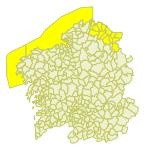 Aviso amarillo en A Mariña por viento fuerte