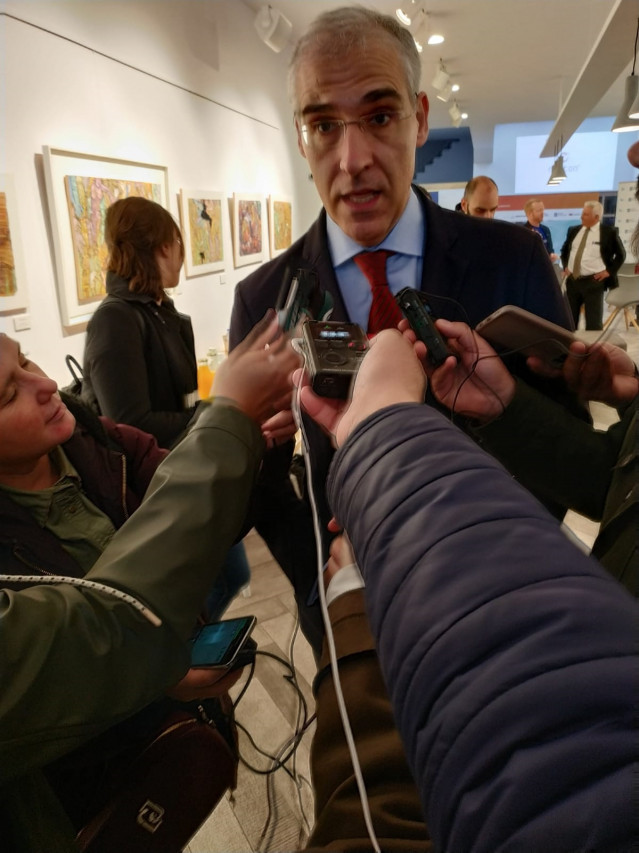 El conselleiro de Economía, Francisco Conde, en Lugo.