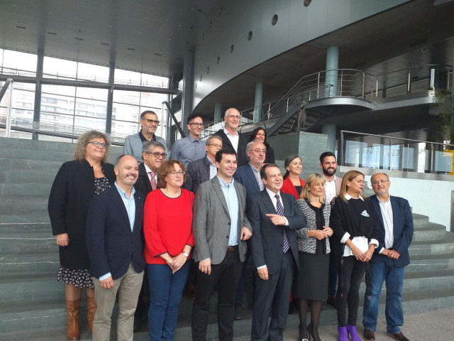 Gonzalo Caballero (PSdeG) con la candidatura de su partido por la provincia de Pontevedra