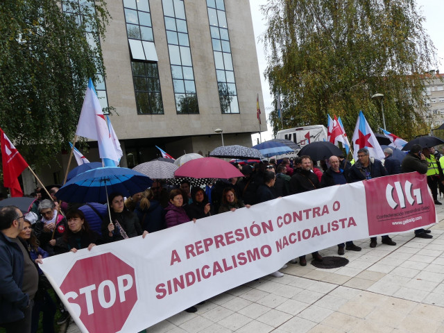 Imagen de la concentración de este martes.