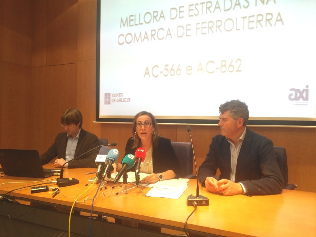 La conselleira de Infraestruturas, Ethel Vázquez, en un acto en Ferrol