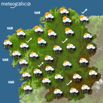 Predicciones para el sábado 19 de octubre en Galicia.