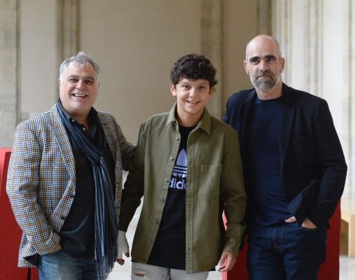 El director Benito Zambrano y los actores Jaime López y Luis Tosar en la 64 edición de la Seminci.