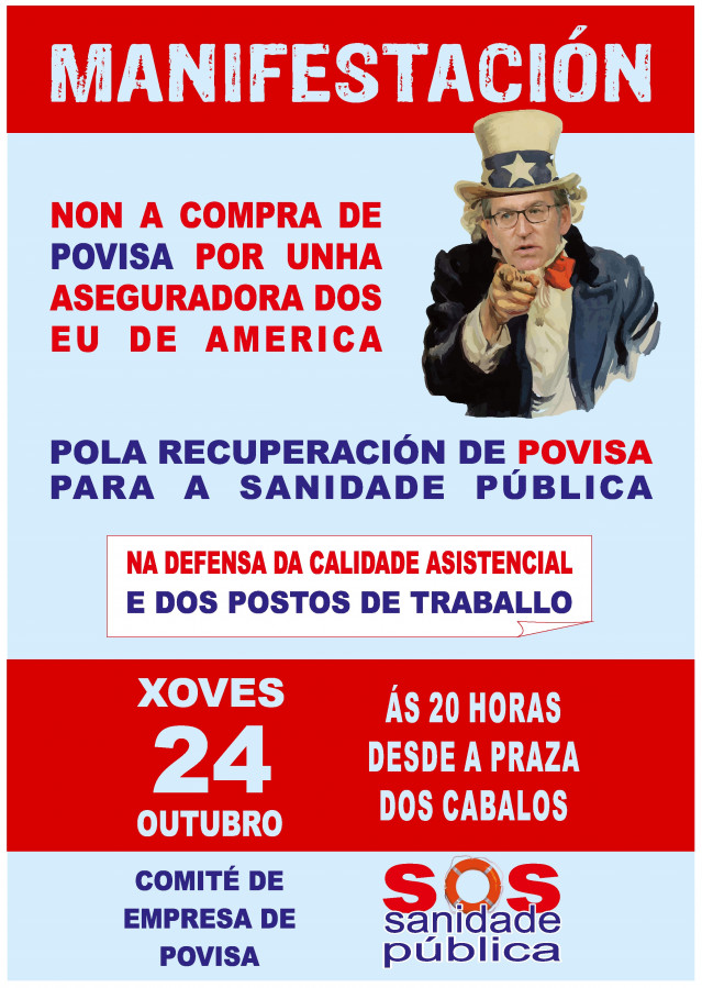 MANIFESTACIÓN EN VIGO EN RELACIÓN A LA VENTA DE POVISA.