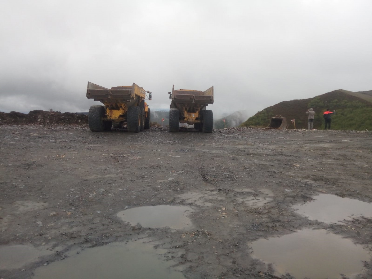 Obras en la Serra de Oribio en Lugo.