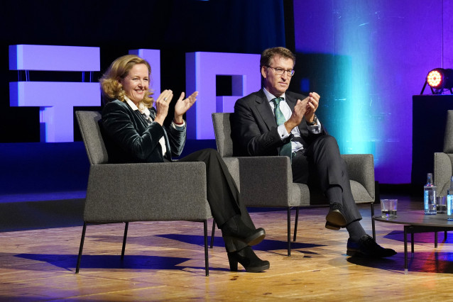 Nadia Calviño, y el presidente de la Xunta, Alberto Núñez Feijóo clausuran las conferencias estratégicas del 'Talentia Summit 2019' en Santiago de Compostela