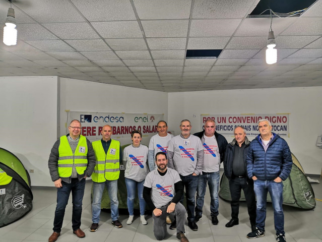 Integrantes del comité de empresa de Endesa en As Pontes.