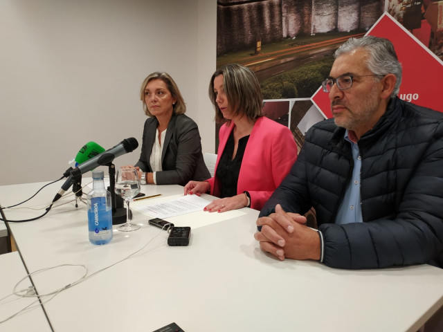 La alcaldesa de Lugo, Lara Méndez en rueda de prensa.
