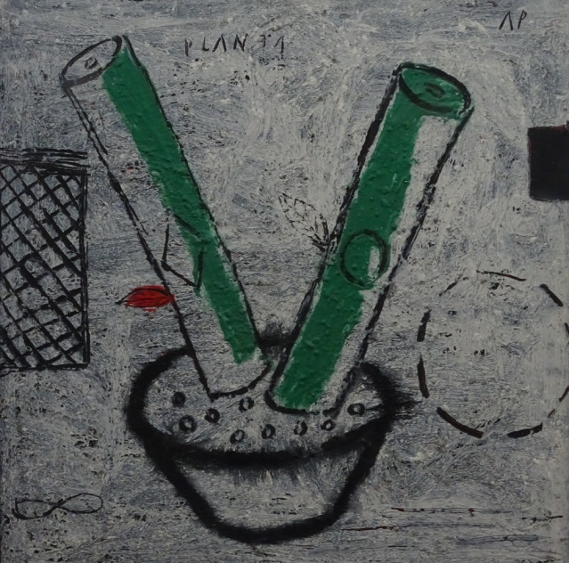 Antón Patiño. Planta. Óleo sobre lienzo
