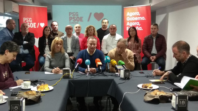 Rueda de prensa del PSOE en Ourense.