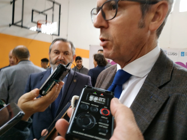 El vicepresidente de la Xunta de Galicia, Alfonso Rueda, en Lugo.