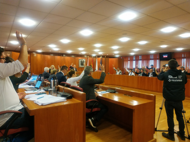 Imagen de una de las votaciones del pleno de este miércoles.