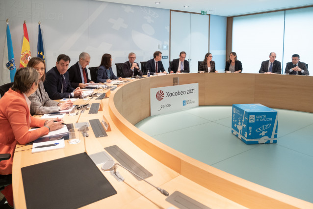 Feijóo preside la reunión del Consello de la Xunta