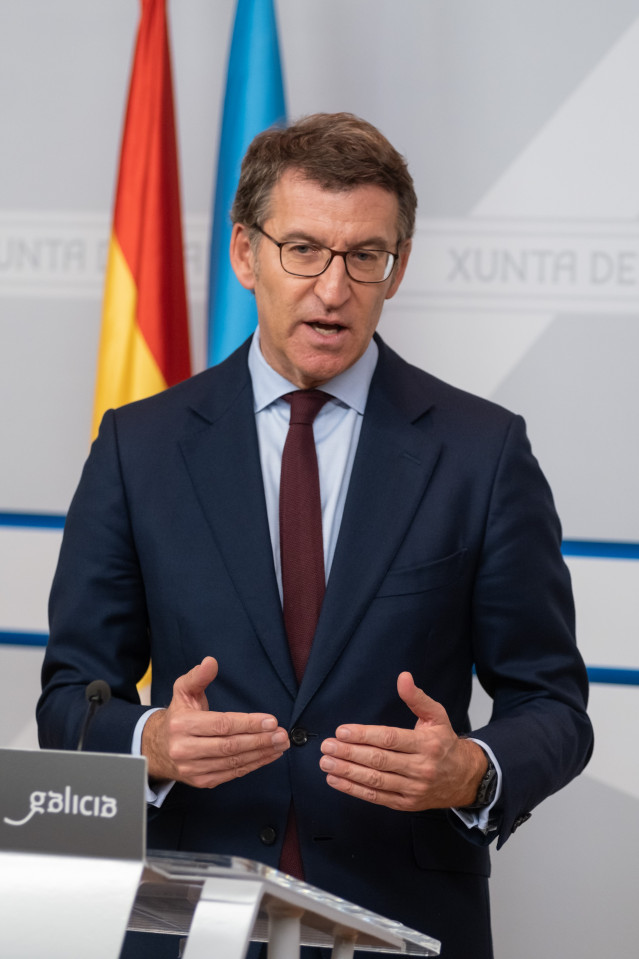 El titular del Gobierno gallego en la rueda de prensa posterior al Consello da Xunta.