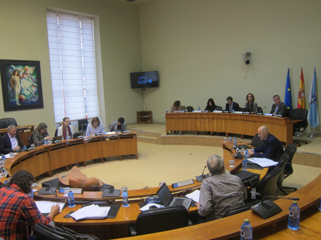 El director de Agacal, Manuel Rodríguez Vázquez, comparece en la comisión de presupuestos del Parlamento de Galicia