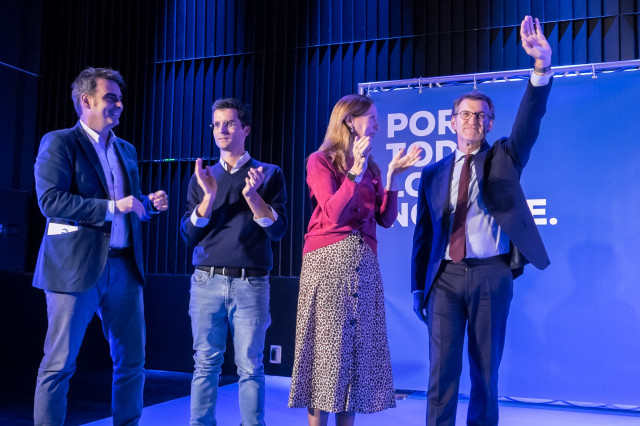 Mitin del PPdeG en Santiago con Alberto Núñez Feijóo