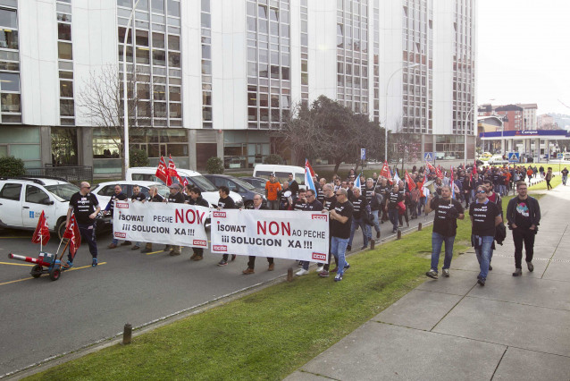 Trabajadores de Isowat protagonizan una movilización