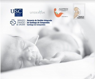 Cartel de la jornada sobre prematuridad del Complejo Hospitalario Universitario de Santiago (CHUS)